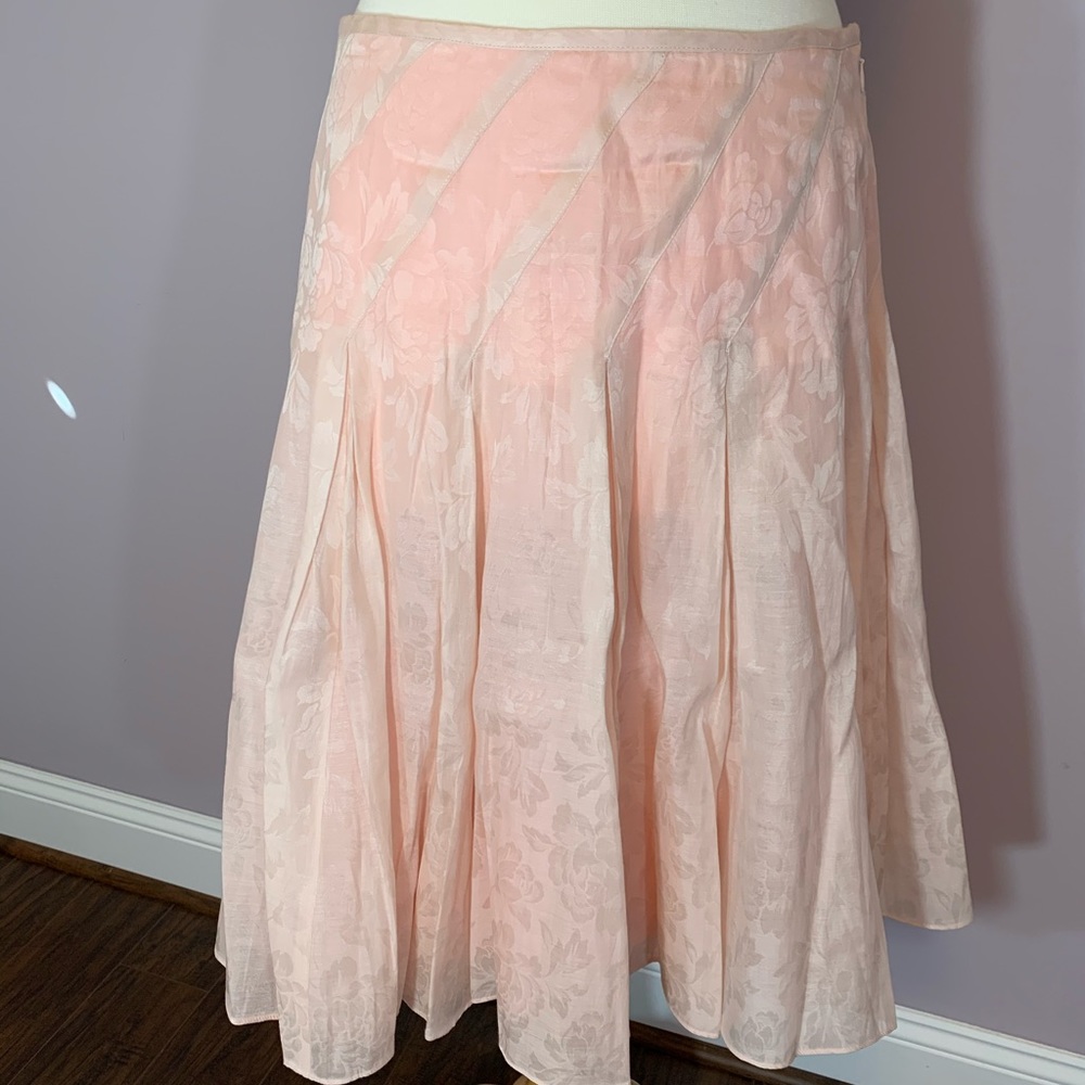 Banana Republic Skirt Silk Cotton pink organza 8